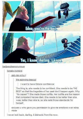Scene from the movie The Incredibles