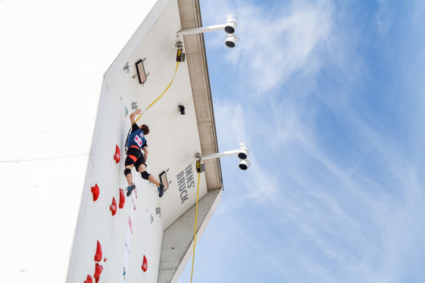 Speed climber at the 2017 IFSC Youth World Championships at Innsbruck, Austria | Photo credit: Jennie Jariel