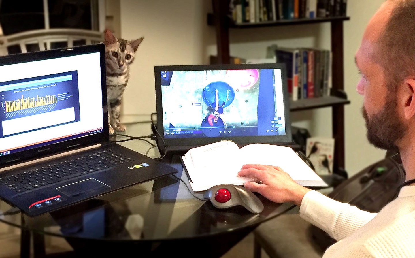 Taylor Reed collecting data on World Cup sport climbers